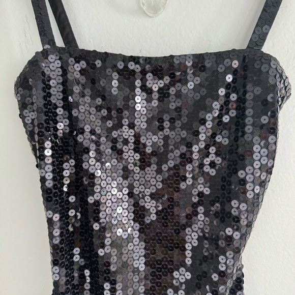 Vintage Sonia Rykiel Paris Spaghetti Strap Sequin Mini Dress Size XS - Picture 2 of 11